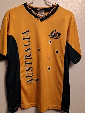 Around Australia V-Neck Short Sleeve National Team Soccer Football Jersey